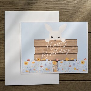Cumpleaños del Conejo - Tarjeta de Felicitación