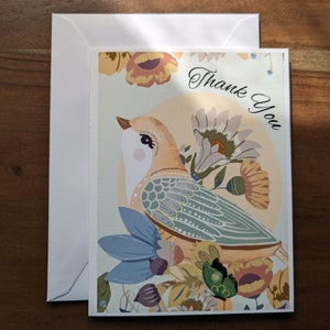 Pájaro gracias - Tarjeta de felicitación