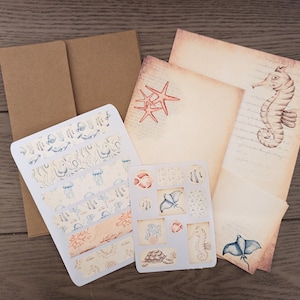 Vintage Ocean - Juego de papelería y escritura B