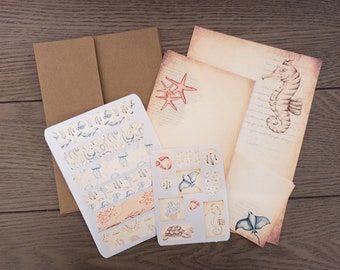 Vintage Ocean - Stationery Writing Set B