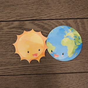 Earth and Sun - Vinyl Stickers