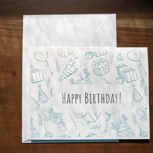 Doodles - Carte de voeux d'anniversaire