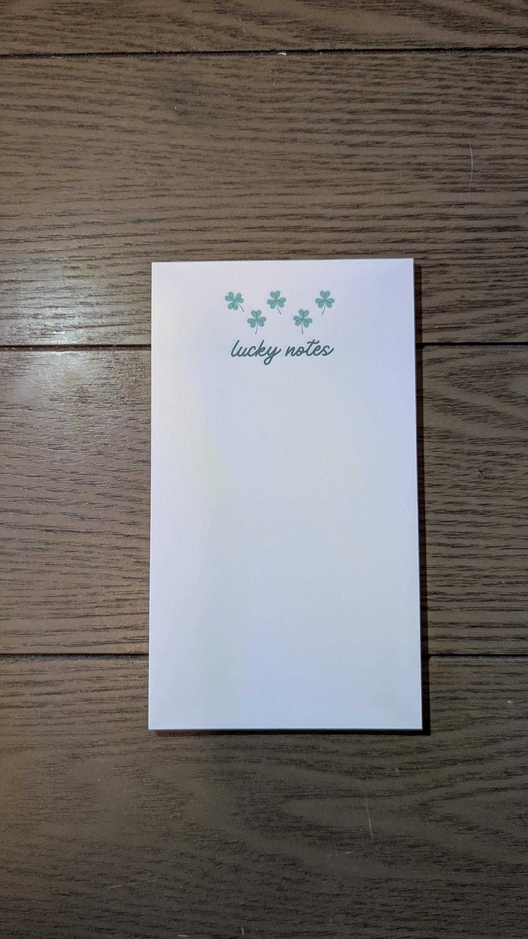 ノート・メモ帳 Lucky ラッキーノートメモ帳 - Etsy 日本