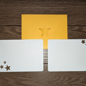 Star - Ensemble de cartes de correspondance vierges et d'enveloppes