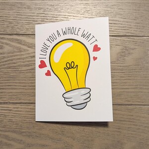 Te amo un vatio entero - Tarjeta de felicitación