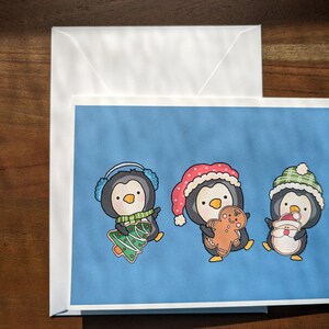 Pingüinos - Navidad Tarjetas de felicitación