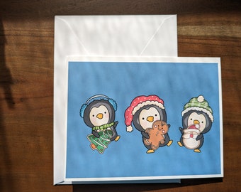 Penguins - Christmas Greeting Card
