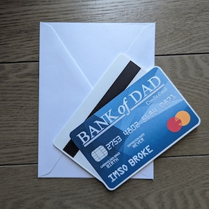 Bank of Dad - Tarjeta de felicitación del Día del Padre