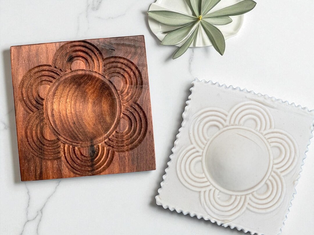 Walnut Ravioli Mold: Floral Pattern, Handcrafted Pasta Maker - Etsy