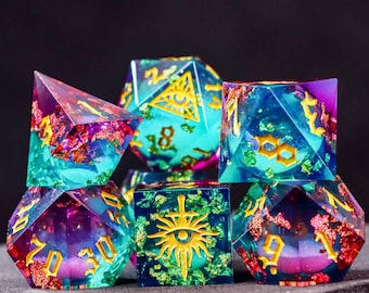 ¡Novedades! Juego de dados Liquid Core para juegos de rol, juego de dados Galaxy Dungeons & Dragons para regalar, juego de dados Liquid Core para D&D.