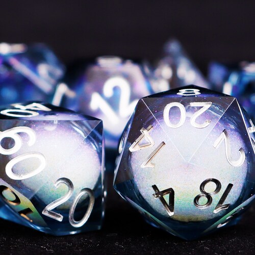 Galaxy Dnd Dice Set Liquid Core for Role Playing Games Etsy