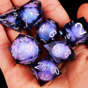 Dnd dice set liquid core for role playing games , Dragon Eye liquid core dice set , Liquid Core Dungeons and Dragons Dice Set for D&D Gift