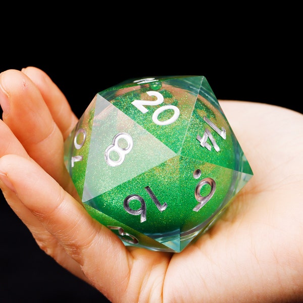 Giant D20 liquid core dnd dice for magic the gathering , Dungeons and dragons Giant D20 dice, D20 liquid core dice set