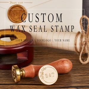 Custom Wax Seal Stamp Kit for Wedding Invitation, Personalised Wax Stamp Kit for Gift, Wax Seal Custom, Wedding Initial Wax Seal Stamp Kit
