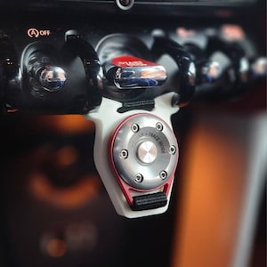 Easy slide-in Pro Exhaust remote control button holder dash mount - JCW Pro exhaust system remote - Mini John Cooper Works (3D Printed)