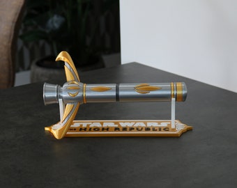 Avar Kriss The High Republic Lightsaber Hilt - Star Wars: The High Republic Inspired Replica Lightsaber - The High Republic Stand Included