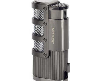 3-Jet Torch Adjustable Cigar Lighter with Built-In Punch