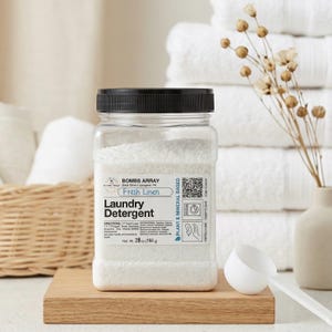 All Natural Laundry Detergent | Gentle formula Laundry Soap | Unscented & Scented | Low sudsing 2lb - Stackable Jar
