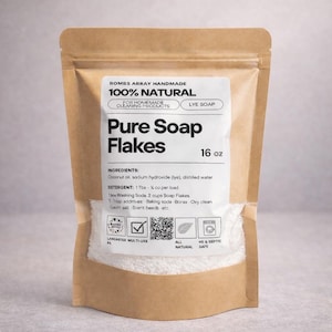 Pure Soap Flakes All Natural Coconut Oil Soap DIY Laundry Detergent & Cleaning HE and Septic Safe