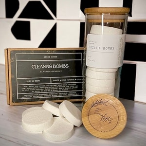 All Natural Cleaning Bombs | Toilet Bowl Fizzies | Multi-use Chemical Free Cleaner | Eco-Friendly | Septic Safe