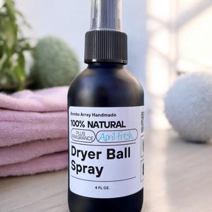 Dryer Ball Spray 4oz Natural Linen Freshener Spray Static and Fragrance for Laundry