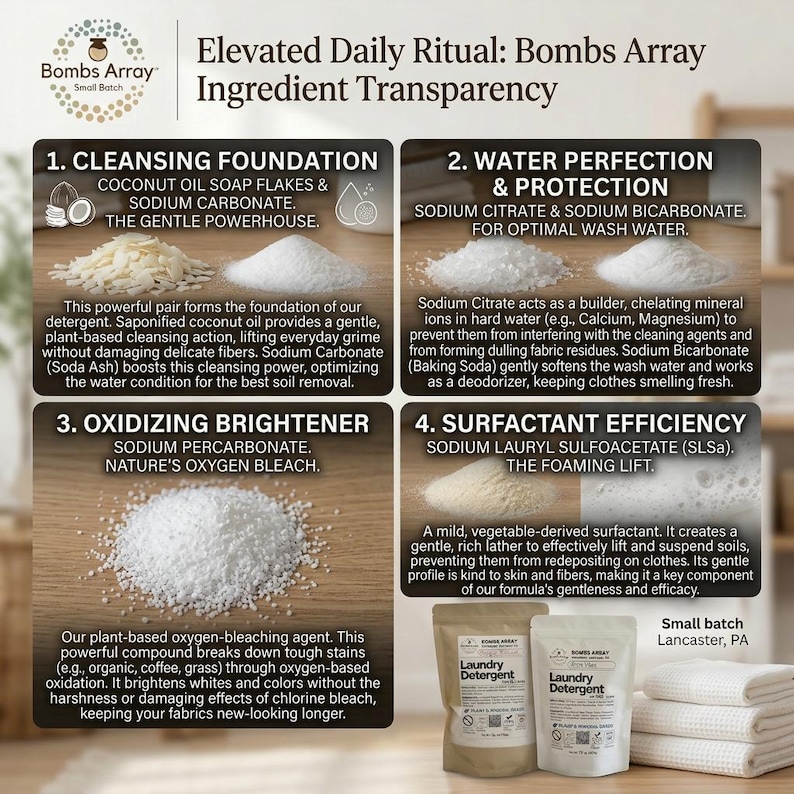 All Natural Laundry Detergent | Gentle formula Laundry Soap | Unscented & Scented | Low sudsing image 4