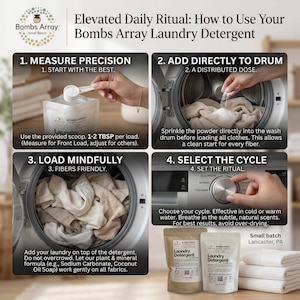 All Natural Laundry Detergent | Gentle formula Laundry Soap | Unscented & Scented | Low sudsing image 6