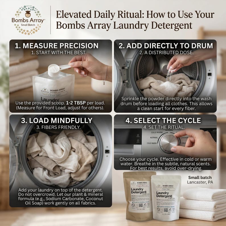 All Natural Laundry Detergent | Gentle formula Laundry Soap | Unscented & Scented | Low sudsing image 6