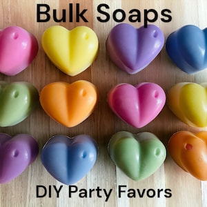 Heart Soap (Set of 20) Party Favors Wedding, Baby Shower, Bridal Shower, Classroom Gifts Mini Handmade Soaps
