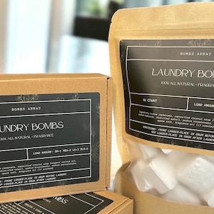 Natural Laundry Detergent Pods 32 Loads Chemical Free Cleaning Soap Zero Waste HE Safe Septic Safe Unscented or Scented