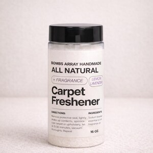 Désodorisant entièrement naturel pour tapis, 16 oz, pour tapis et meubles rembourrés, nettoyage domestique respectueux de l'environnement