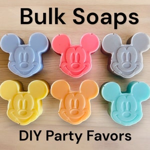 50 Mini Mickey Mouse Soaps | Party Favors | Triple Butter Soap |