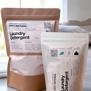 All Natural Laundry Detergent Unscented or Scented HE Safe Septic Safe Powder Soap