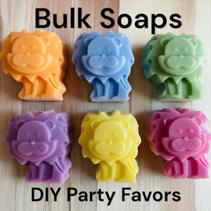 50 Mini Lion Soaps | Party Favors | Triple Butter Soap | Jungle Theme