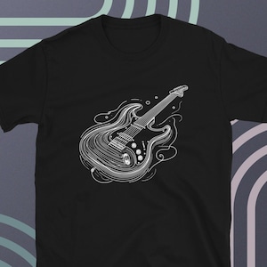 Electric Guitar T-Shirt, Musician Tee, guitar player shirt, gift for guitarist, music lover shirt, musician shirt for guitarists