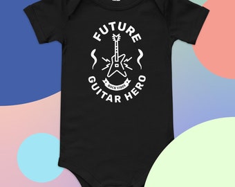 Future Guitar Hero Baby Bodysuit - Bringing Home Baby Outfit, Cool Baby Clothes, New Baby Gifts, Perfect Gift for Musician Parents