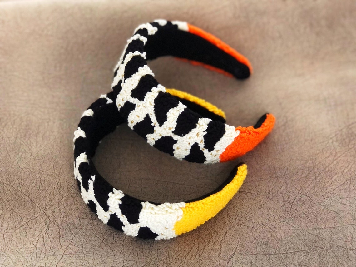 Punch Needle Headband Zebra Pattern Embroidered Hair Etsy