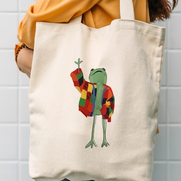 Printed Canvas Tote Bag, Canvas Shopping Bag , Printed Shopping Bag, Funny Tote Bag, Grocery Bag, Beach Bag,  Christmas Gift