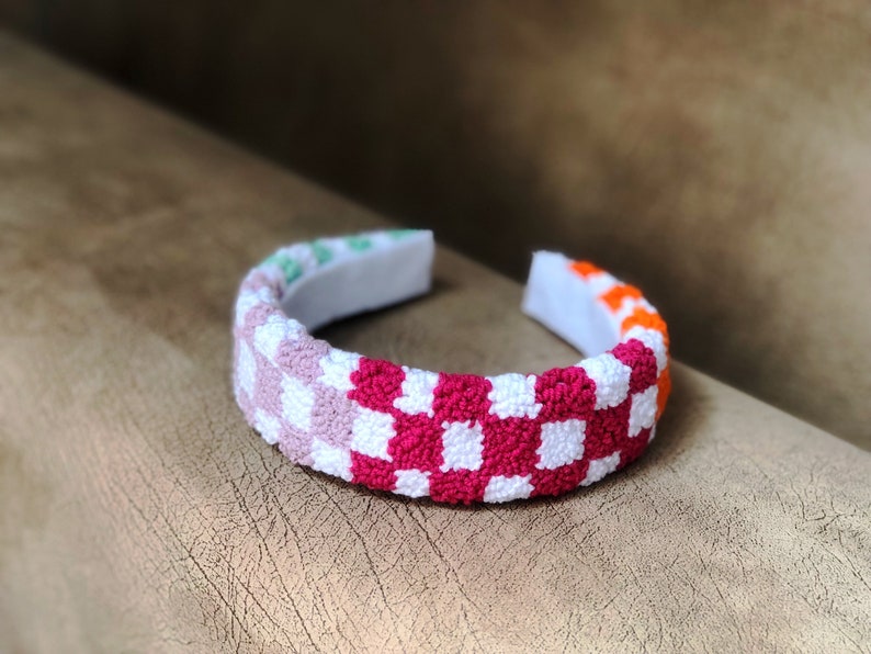 Punch Needle Headband Zebra Pattern Embroidered Hair Etsy