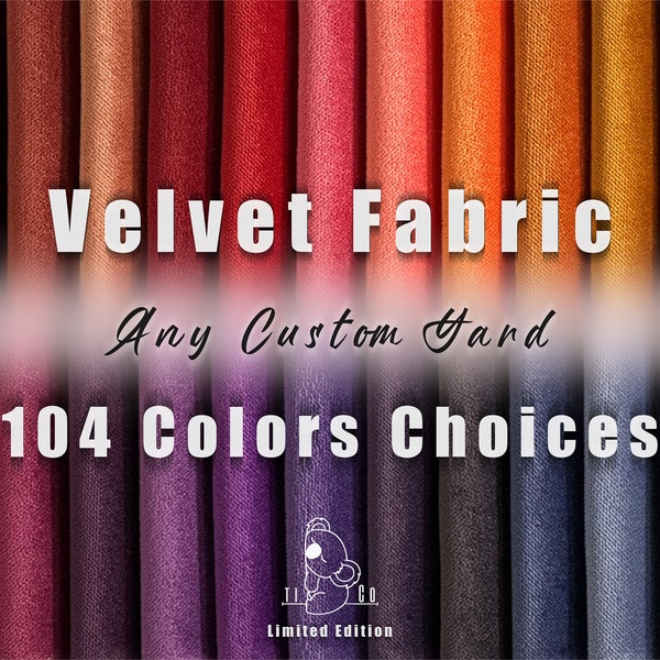 Luxury Plush Velvet Fabric by the Yard, Upholstery Velvet Fabric, Turkish Woven Velvet Fabric by Meter or (Inch)