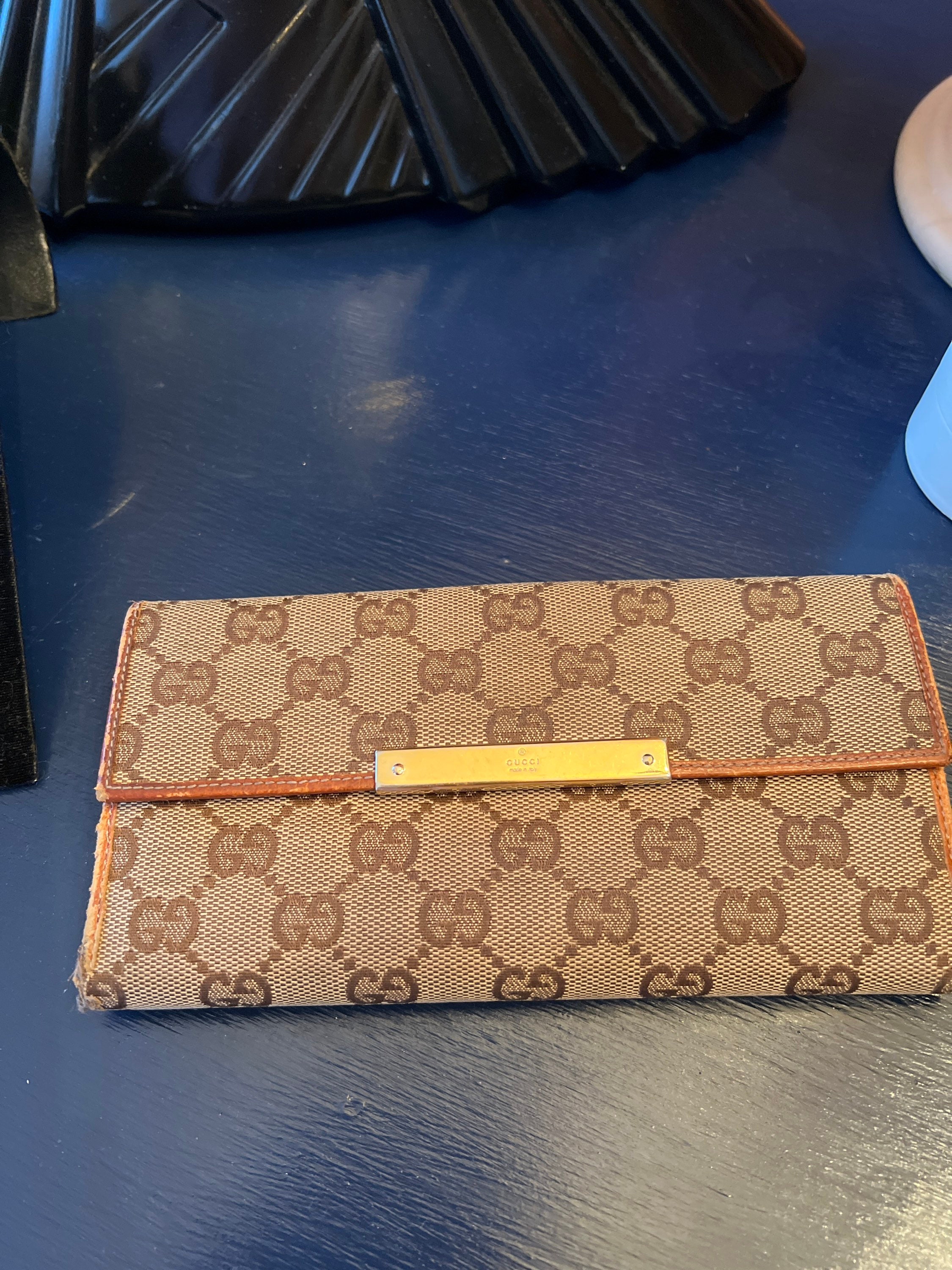 Handmade Leather Money Clip Wallet Gucci Vintage Box Bifold 