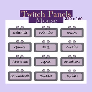 Cute Mouse Inspired Twitch Panels Adorable Kawaii
