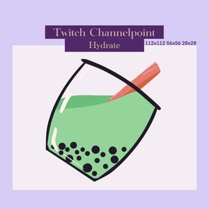 Matcha Milchtee Boba Twitch Hydrate Channelpoint einlösen