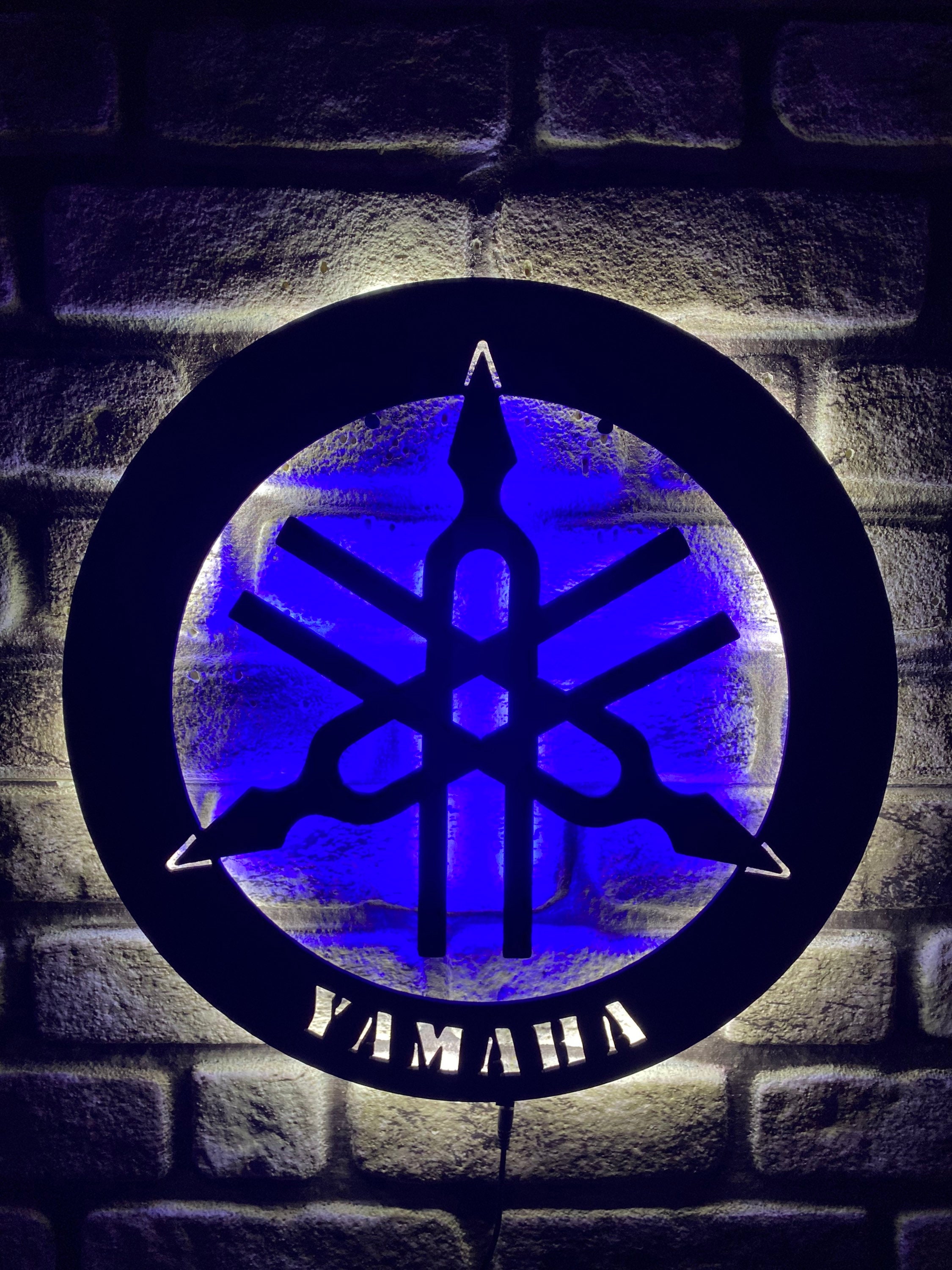 Yamaha Led Sign Lighted Wall Decor Sign Yamaha Wall Art Etsy