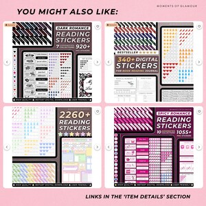 Romance Reading Journal for Smut Book Reading Log for Romance Book Digital Journal for Book Reader Journal for Spicy Book Tracker Digital image 10