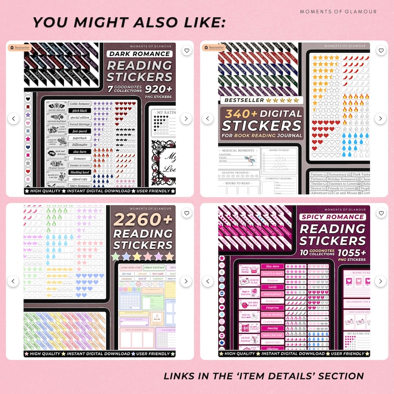 Romance Reading Journal for Smut Book Reading Log for Romance Book Digital Journal for Book Reader Journal for Spicy Book Tracker Digital image 10