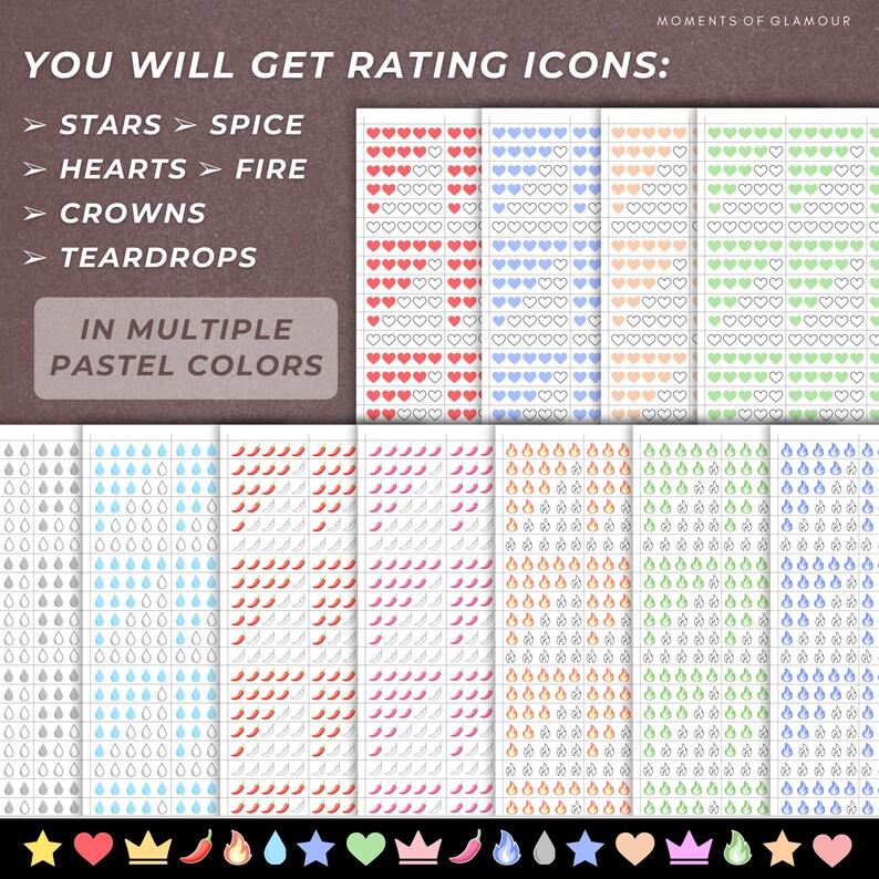 Postrating Sticker Printable Reading Sticker Bundle Rating Sticker Journal Reading Sticker ...
