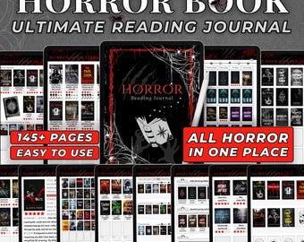 Book Journal Horror Digital Download Reader Book Journal Dark Mystical Planner Tracker for Books by Favorite Author Planner Good Note Witchy
