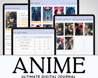 Anime Journal Digital Planner for Anime Fan Notebook Anime Tracker Digital Itinerary Anime Review Template Anime Collection Japanese TV Book
