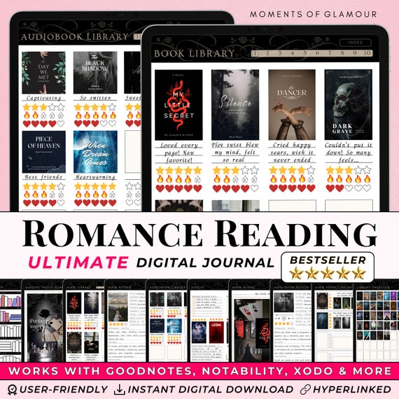 Romance Reading Journal for Smut Book Reading Log for Romance Book Digital Journal for Book Reader Journal for Spicy Book Tracker Digital
